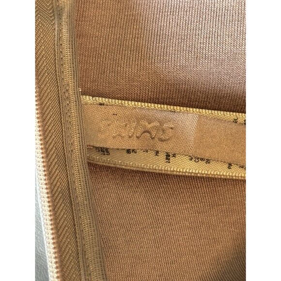 SKIMS Faux Leather Mock Neck Bodysuit 3X Long Sleeve Jasper Brown Thong Clubwear - Picture 10 of 14